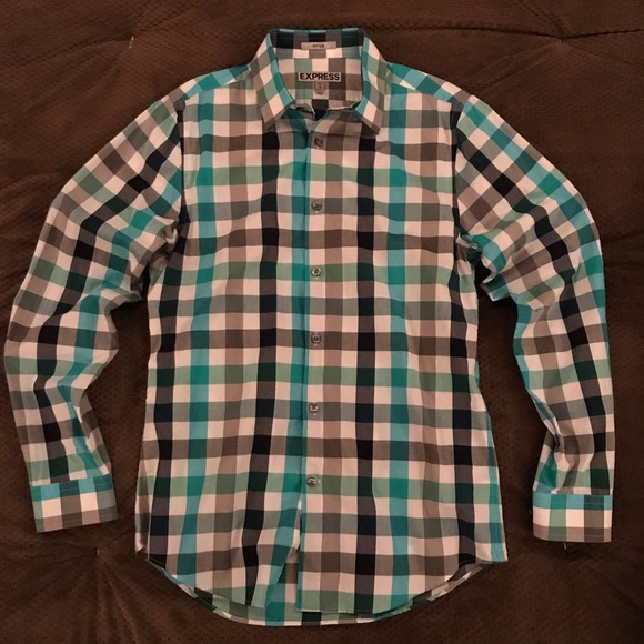 Express Other - Men’s Express Fitted Dress Shirt, Small
